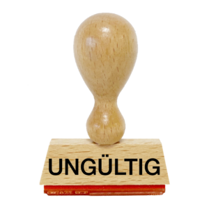 W016 Bürostempel "Ungültig", Holzstempel 50 x 10 mm