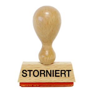 W025 Bürostempel "Storniert", Holzstempel 50 x 10 mm