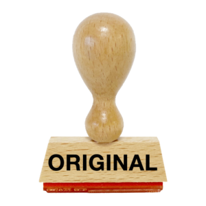 W007 Bürostempel "Original", Holzstempel 50 x 10 mm